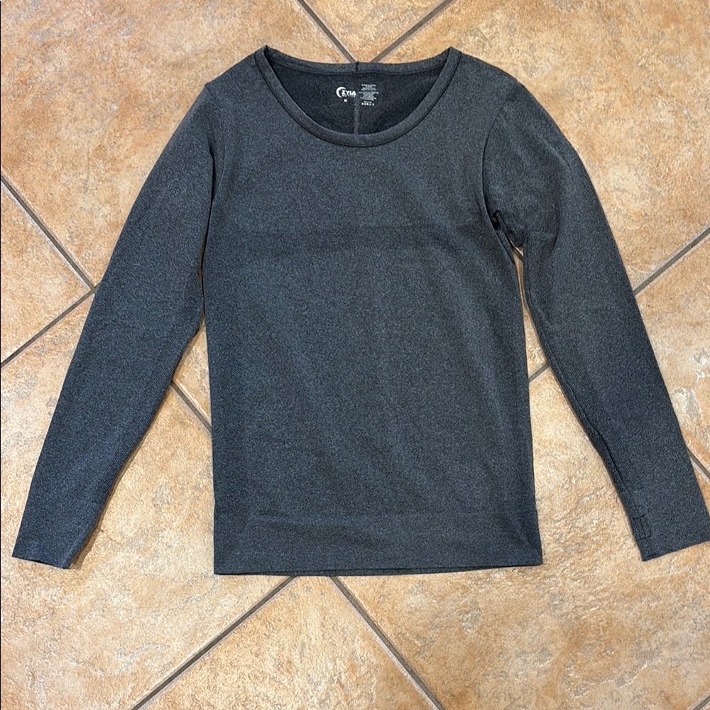 ZYIA Charcoal Long Sleeve Top